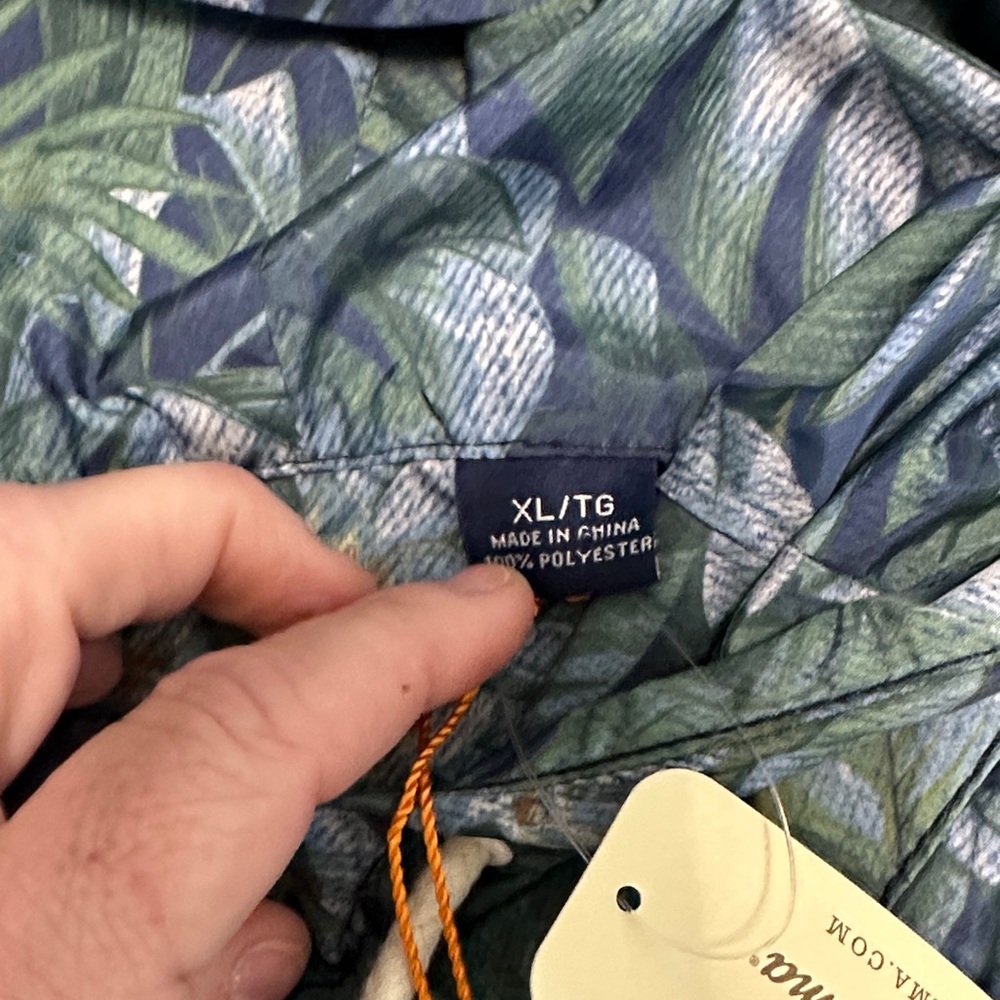 Tommy Bahama Botanical Beach Popover Dockside Blue. NWT! - Picture 7 of 16